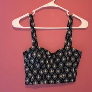 Cute black crop top
